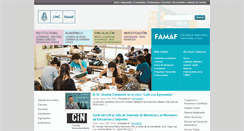 Desktop Screenshot of famaf.unc.edu.ar