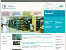 Tablet Screenshot of famaf.unc.edu.ar